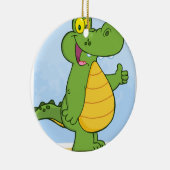 Maling van legator of krokodil keramisch ornament (Rechts)