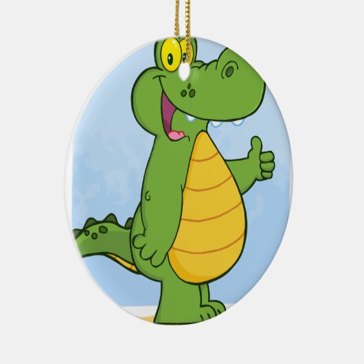 Maling van legator of krokodil keramisch ornament (Rechts)