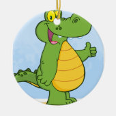 Maling van legator of krokodil keramisch ornament (Voorkant)