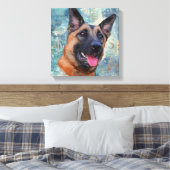 Malinois - Belgische herder - Mechelaar Canvas Afdruk (Insitu (Slaapkamer))