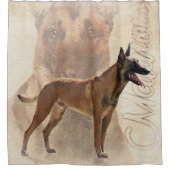 Malinois - Belgische herder - Mechelaar Douchegordijn (Voorkant)