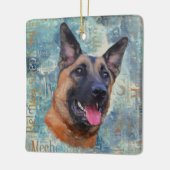 Malinois - Belgische herder - Mechelaar Keramisch Ornament (Links)