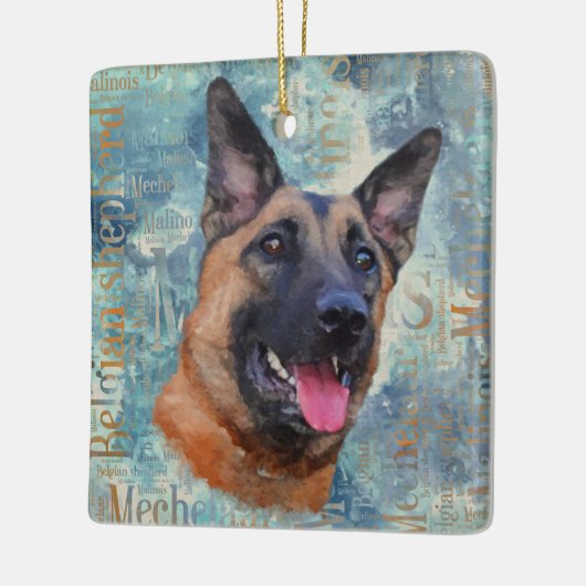 Malinois - Belgische herder - Mechelaar Keramisch Ornament (Links)