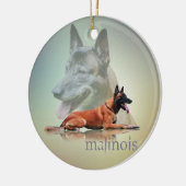 Malinois - Belgische herder - Mechelaar - Maligato Keramisch Ornament (Links)
