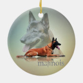 Malinois - Belgische herder - Mechelaar - Maligato Keramisch Ornament (Achterkant)