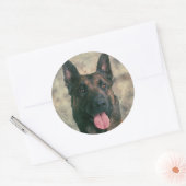 Malinois - Belgische herder - Mechelaar - Maligato Ronde Sticker (Envelop)