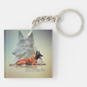 Malinois - Belgische herder - Mechelaar - Maligato Sleutelhanger (Achterkant)