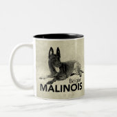 Malinois - Belgische herder - Mechelaar - Maligato Tweekleurige Koffiemok (Links)