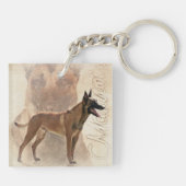 Malinois - Belgische herder - Mechelaar Sleutelhanger (Achterkant)