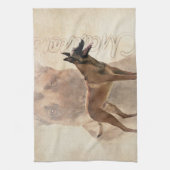 Malinois - Belgische herder - Mechelaar Theedoek (Verticaal)