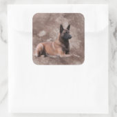 Malinois Belgische herder - Mechelaar Vierkante Sticker (Tas)