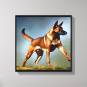 Malinois Belgium Shepherd Dog Canvas Afdruk (Voorkant)