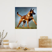 Malinois Belgium Shepherd Dog Poster (Keuken)