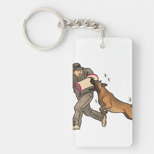 Malinois bijtwerk sleutelhanger (Voorkant)