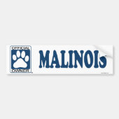Malinois Blue Bumpersticker (Voorkant)