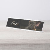 Malinois Dog Bureau Naambordje (Voorkant)