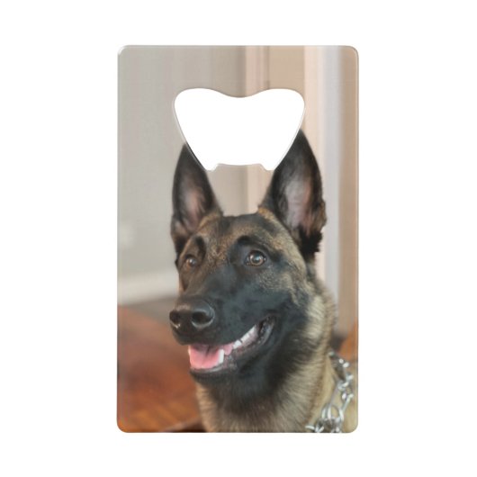 Malinois Dog Creditkaart Flessenopener (Voorkant)