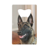 Malinois Dog Creditkaart Flessenopener (Achterkant)