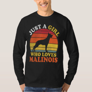 Malinois Dog , een meisje dat van Malin houdt T-shirt