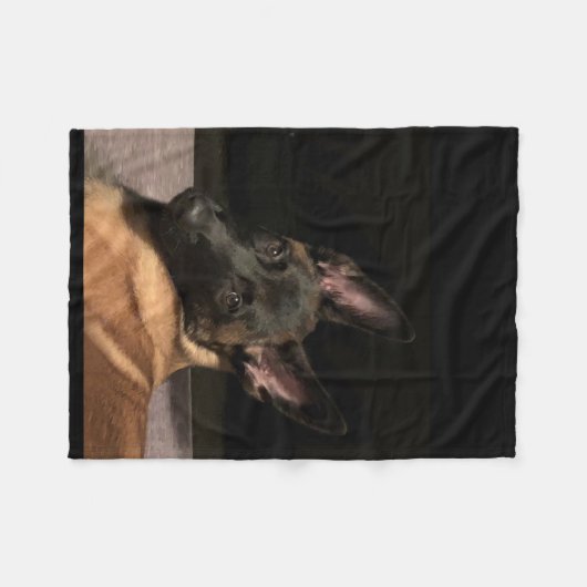 Malinois Dog Fleece Deken (Voorkant (Horizontaal))