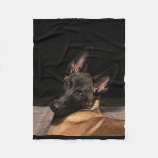 Malinois Dog Fleece Deken (Voorkant)