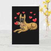 Malinois Dog met opgestookte Belgische herder Kaart (Gele Bloem)