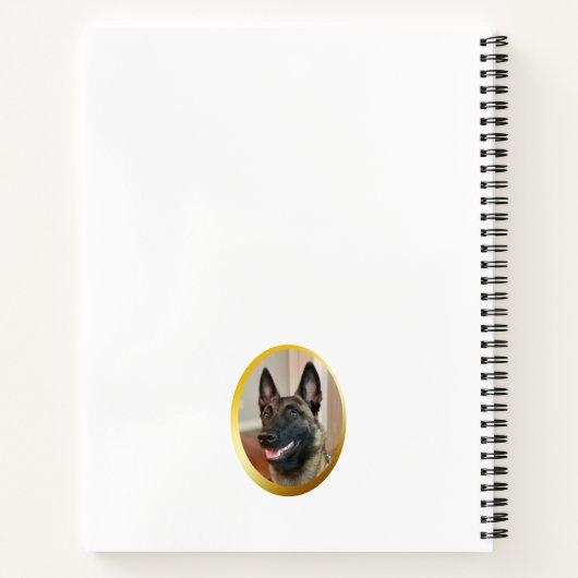 Malinois Dog Notitieboek (Achterkant)