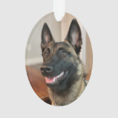 Malinois Dog Ornament (achterkant)