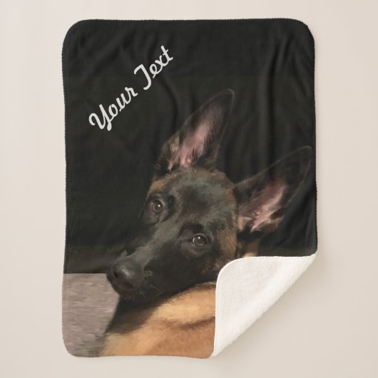 Malinois Dog Sherpa Deken (Voorkant)