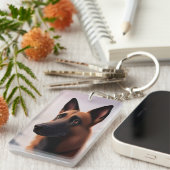 Malinois Dog Sleutelhanger (Voorkant Rechts)