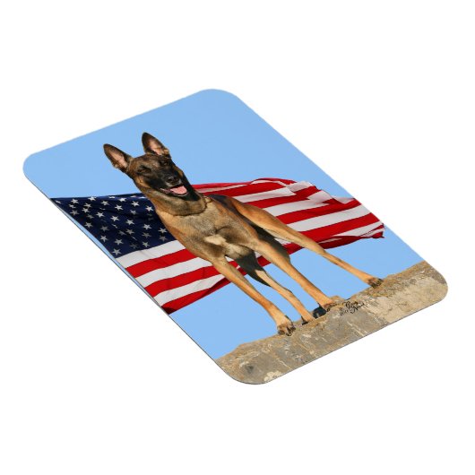 Malinois en Vlag flexibele magneet (Rechterzijde)