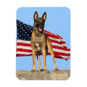 Malinois en Vlag flexibele magneet (Verticaal)