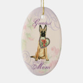 Malinois Heart Mam Keramisch Ornament (Rechts)