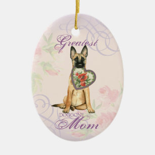 Malinois Heart Mam Keramisch Ornament