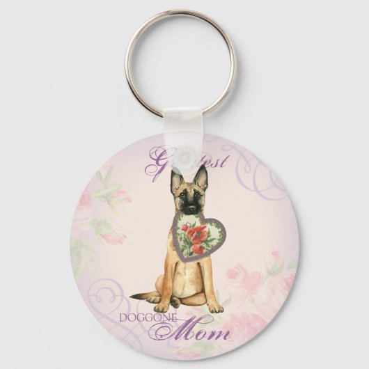 Malinois Heart mama Sleutelhanger (Voorkant)