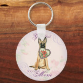 Malinois Heart mama Sleutelhanger (Voorkant)