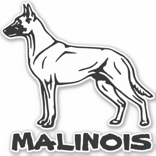 Malinois Herder Autoaufkleber Sticker (Voorkant)