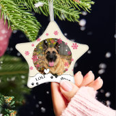 Malinois Hond Gepersonaliseerde Hand Drawing Keramisch Ornament