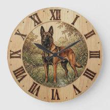 Malinois-hond wandklok – Huisdecoratie