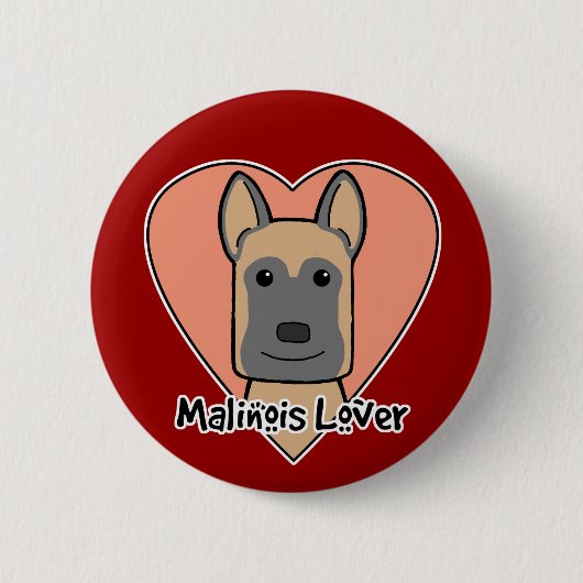 Malinois Lover Ronde Button 5,7 Cm (Voorkant)