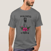 Malinois mama Dog Moeder Cute Spring Floral Flower T-shirt (Voorkant)