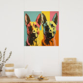 Malinois POP ART 2 Poster (Keuken)