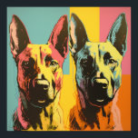 Malinois POP ART 2 Poster<br><div class="desc">Pop De afbeelding toont een Malinoishond in een hondenkunststijl, die zijn energie en charisma vastlegt door middel van gedurfde kleuren</div>
