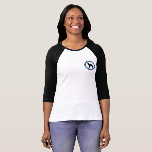 Malinois Rescue Logo, Donkere T-shirt voor vrouwen (Voorkant volledig)