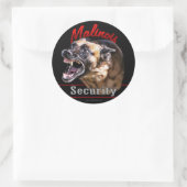 Malinois Security Ronde Sticker (Tas)