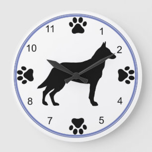 Malinois Silhouette Grote Klok