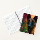 Malinois with Wildflowers Portrait Notitieboek (Binnen)