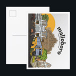 Malioboro Yogyakarta Vintage Travel Illustratie Briefkaart<br><div class="desc">Malioboro Yogyakarta Indonesia Art Vintage reisplaats illustratie</div>