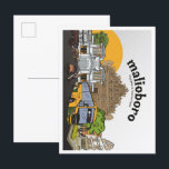 Malioboro Yogyakarta Vintage Travel Illustratie Briefkaart<br><div class="desc">Malioboro Yogyakarta Indonesia Art Vintage reisplaats illustratie</div>