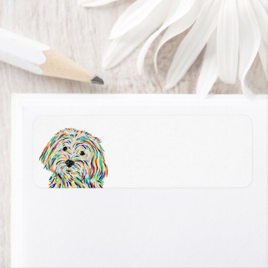 Malitpoo Dog Return Address Label (Insitu)